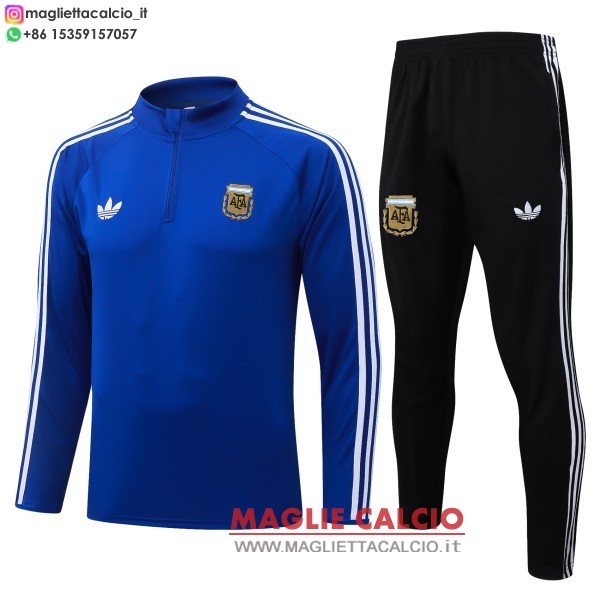 nuova argentina insieme completo bianco blu nero felpa da allenamento 2026