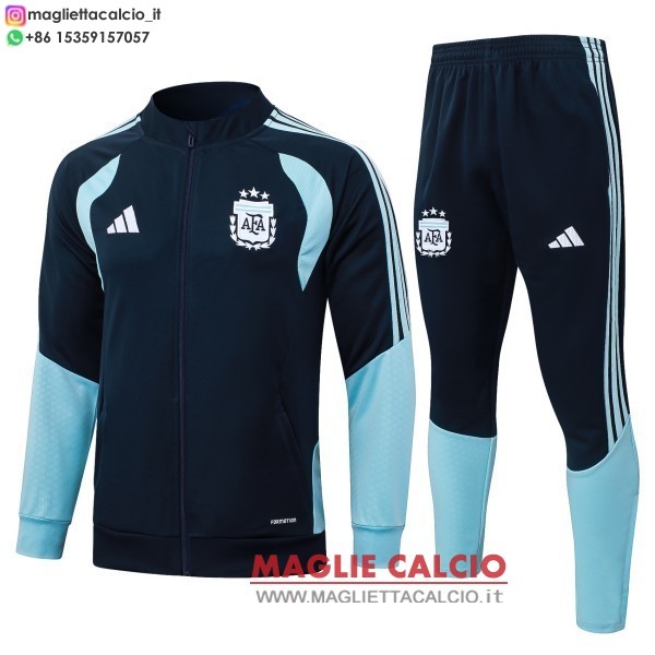 nuova argentina insieme completo blu navy giacca lunga zip 2026