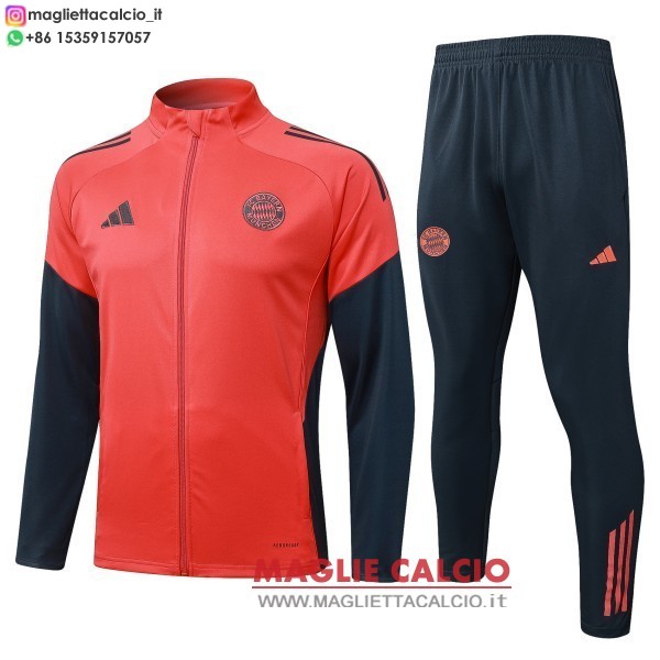 nuova bayern monaco insieme completo arancione giacca lunga zip 2025-2026