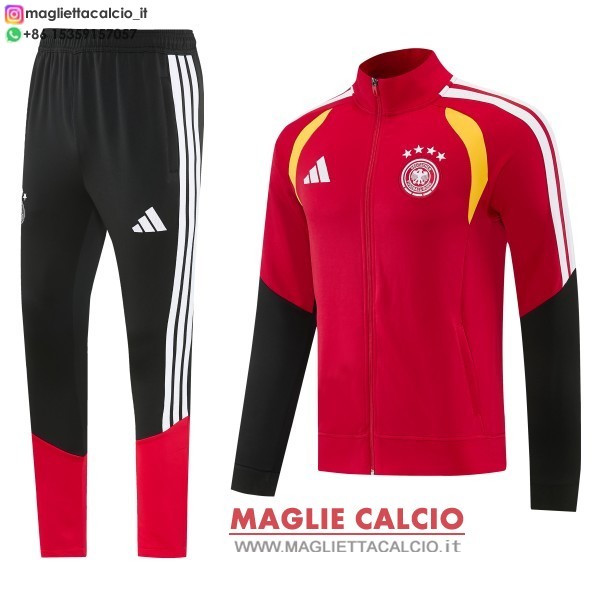 germania insieme completo rosso i giallo nero giacca full zip allenamento 2026
