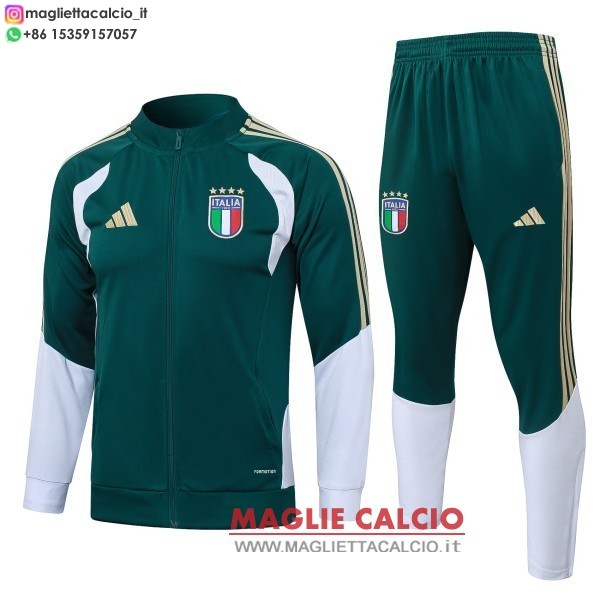 nuova italia insieme completo verde bianco giacca lunga zip 2026