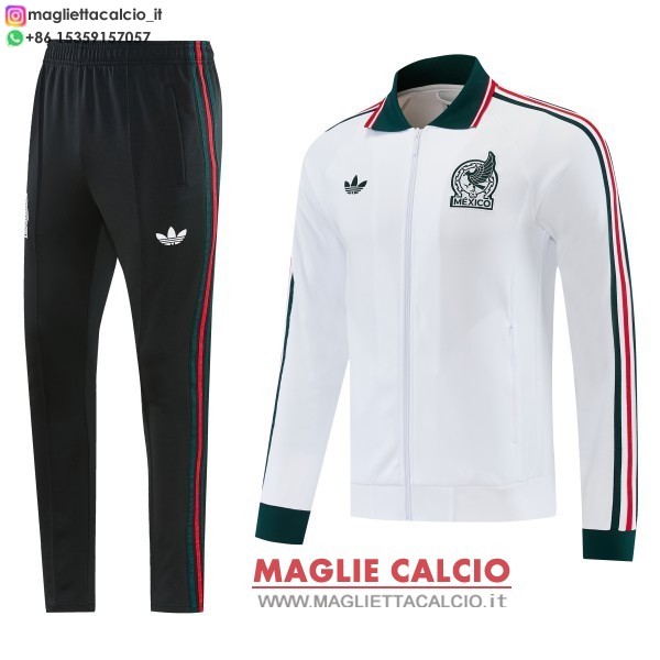 messico insieme completo bianco giacca full zip allenamento 2026