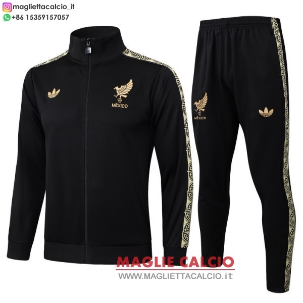 messico insieme completo nero giacca full zip allenamento 2026