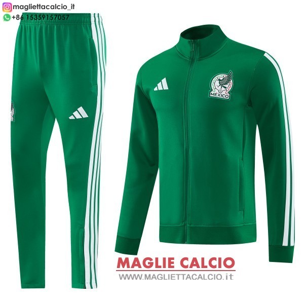 messico insieme completo verde giacca full zip allenamento 2026
