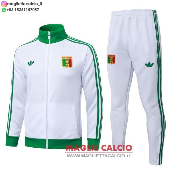 senegal insieme completo bianco giacca full zip allenamento 2026