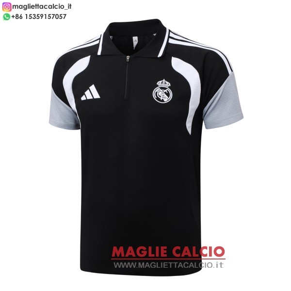 real madrid maglietta polo nuova 2026-2027 nero grigio