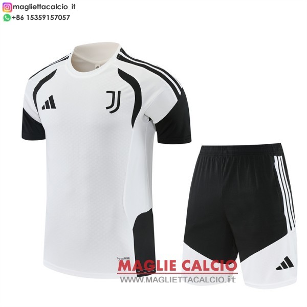 formazione bambino set completo maglia juventus 2026-2027 bianco nero