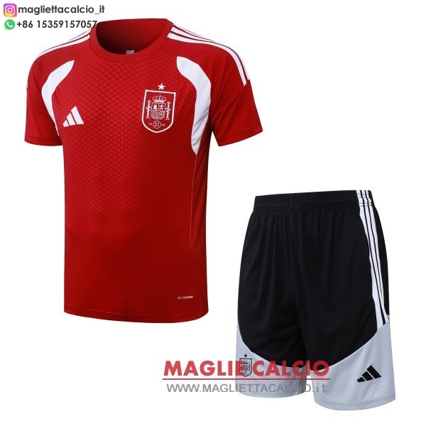 nuova formazione set completo divisione magliette spagna 2026 rosso nero bianco