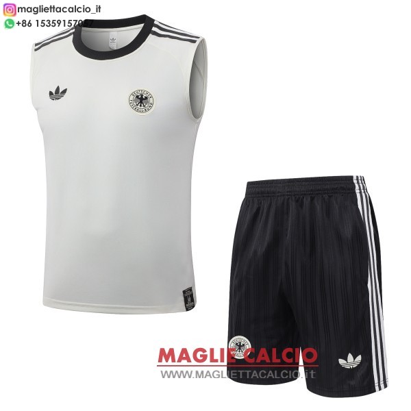 nuova senza maniche formazione set completo divisione magliette germania 2026 bianco giallo