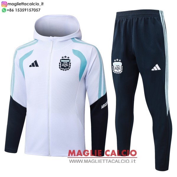 nuova argentina bambino insieme completo bianco blu felpa con cappuccio 2026
