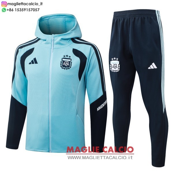 nuova argentina bambino insieme completo blu felpa con cappuccio 2026