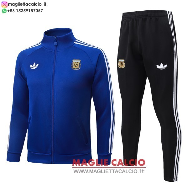 nuova argentina bambino insieme completo blu I bianco nero giacca lunga zip 2026