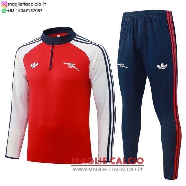 nuova arsenal insieme completo rosso blu bianco felpa da allenamento 2026-2027
