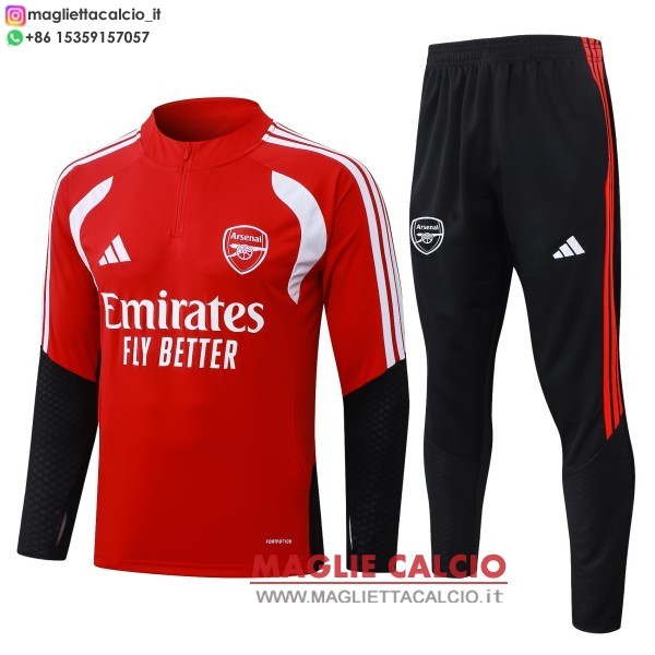 nuova arsenal insieme completo rosso nero bianco felpa da allenamento 2026-2027