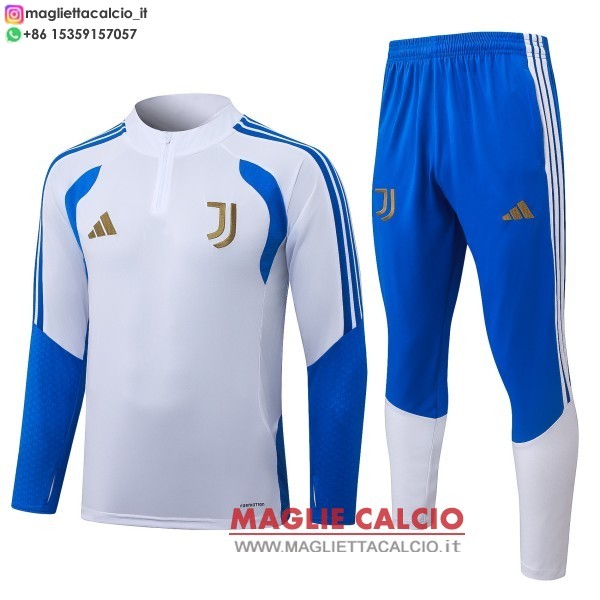 nuova juventus insieme completo bianco nero bambino felpa da allenamento 2025-2026