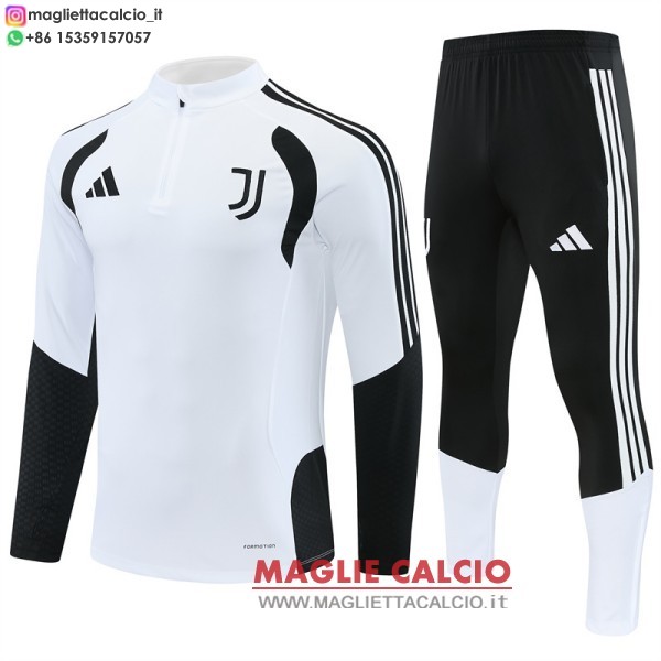nuova juventus insieme completo bianco nero bambino felpa da allenamento 2026-2027