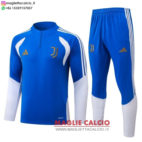 nuova juventus insieme completo blu bianco bambino felpa da allenamento 2026-2027