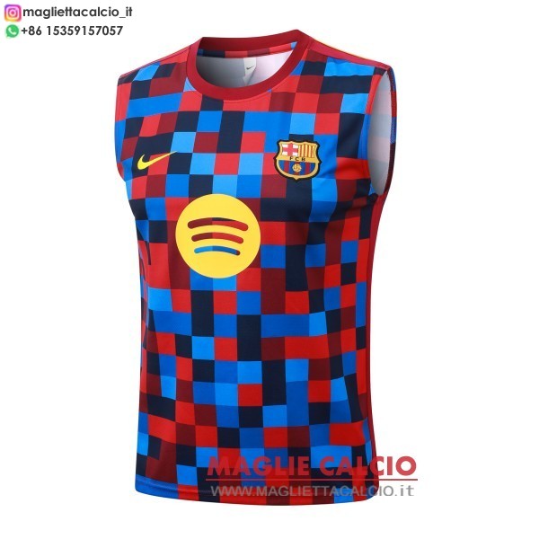 nuova formazione senza maniche divisione maglietta barcelona 2025-2026 blu rosso giallo
