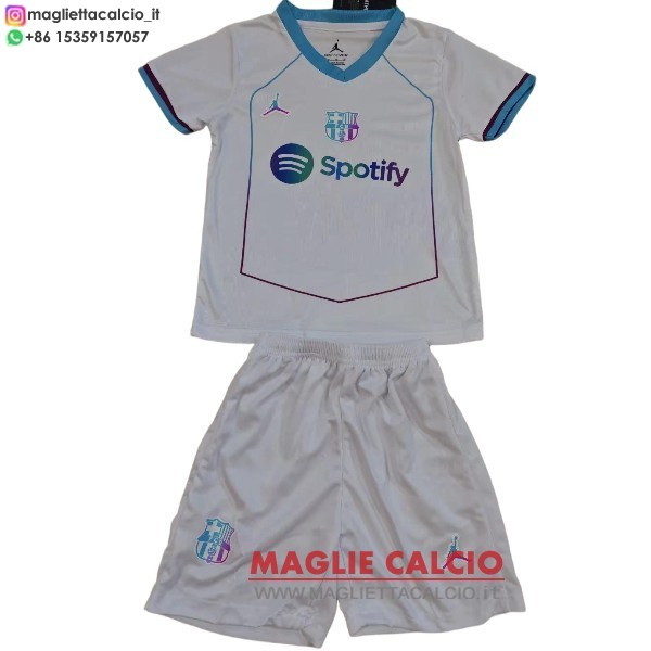 nuova speciale magliette barcellona set completo bambino 2026-2027 bianco