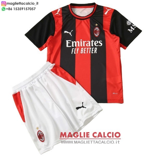 nuova prima magliette ac milan set completo bambino 2026-2027