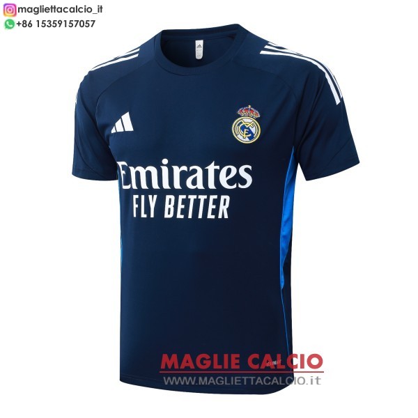 nuova formazione divisione maglietta real madrid 2025-2026 blu navy bianco