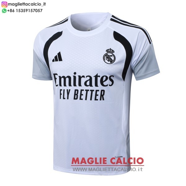 nuova formazione divisione maglietta real madrid 2026-2027 bianco nero