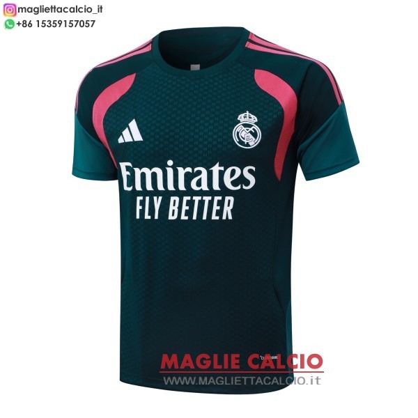 nuova formazione divisione maglietta real madrid 2026-2027 verde navy rosa