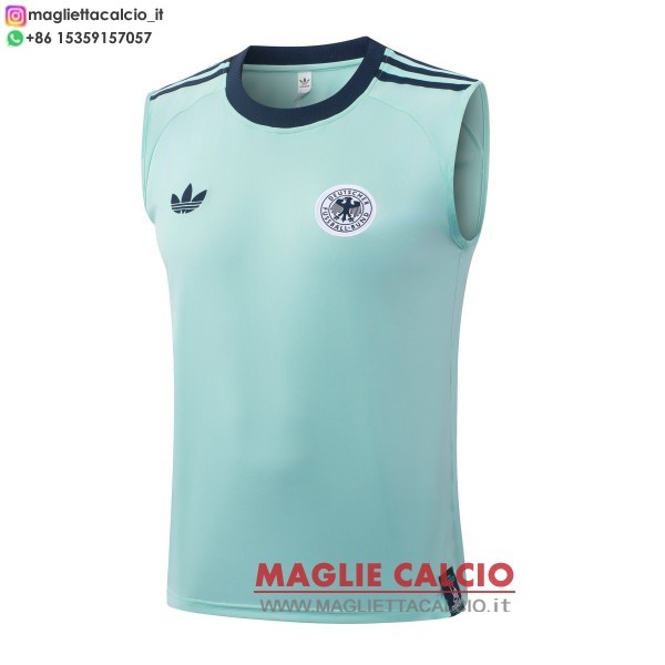 nuova senza maniche formazione divisione magliette germania 2026 verde
