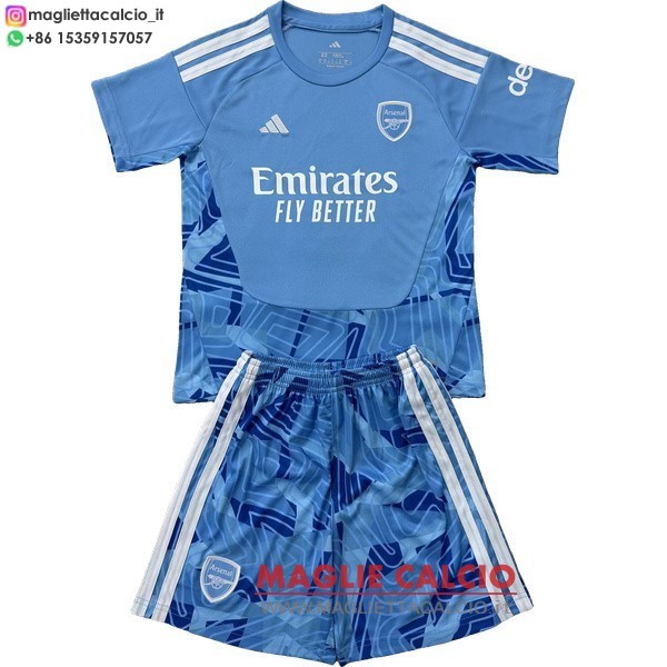 nuova portiere magliette arsenal set completo bambino 2026-2027 blu