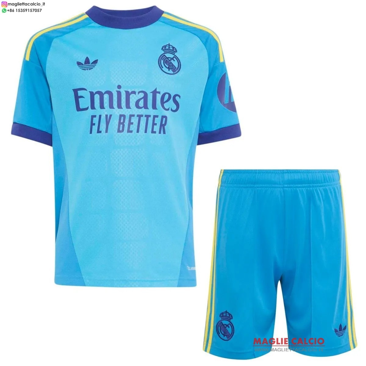 nuova portiere divisione magliette set completo uomo real madrid 2026-2027 blu