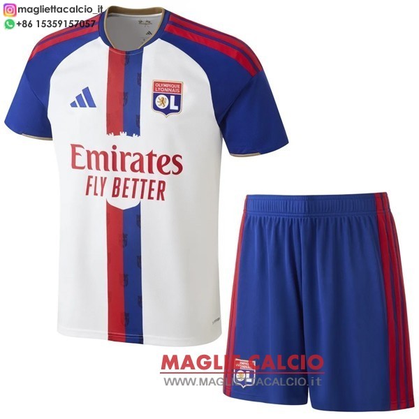 nuova prima magliette lyon set completo bambino 2026-2027