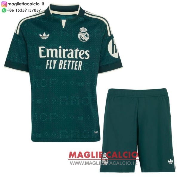nuova seconda maglietta real madrid set completo bambino 2026-2027