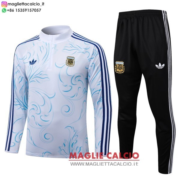 nuova argentina insieme completo bianco i blu nero felpa da allenamento 2026