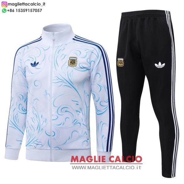 nuova argentina insieme completo bianco i blu nero giacca lunga zip 2026