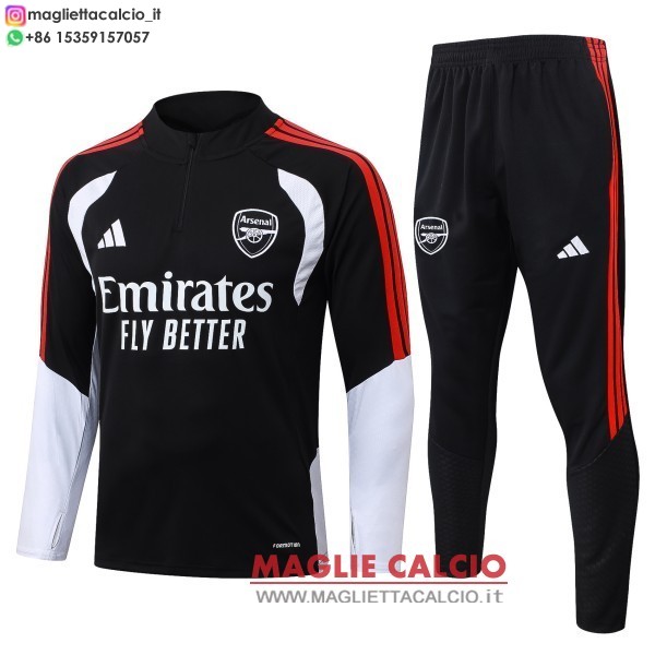 nuova arsenal insieme completo nero rosso bianco felpa da allenamento 2026-2027