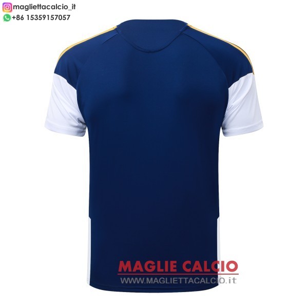 nuova formazione senza maniche divisione maglietta real madrid 2026-2027 blu navy giallo