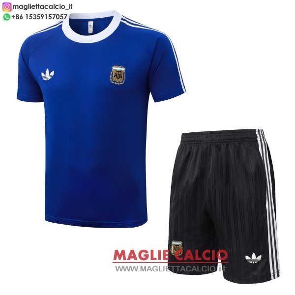 nuova formazione divisione maglietta set completo argentina 2026 blu bianco nero