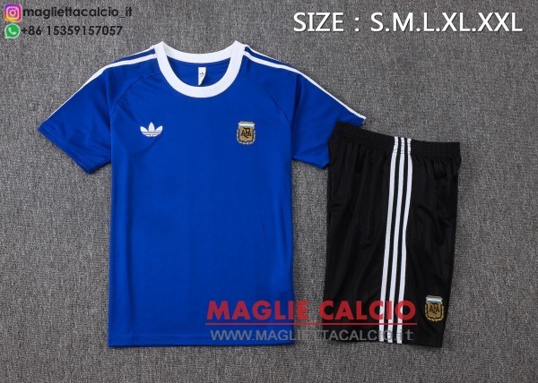 nuova formazione divisione maglietta set completo argentina 2026 blu bianco nero
