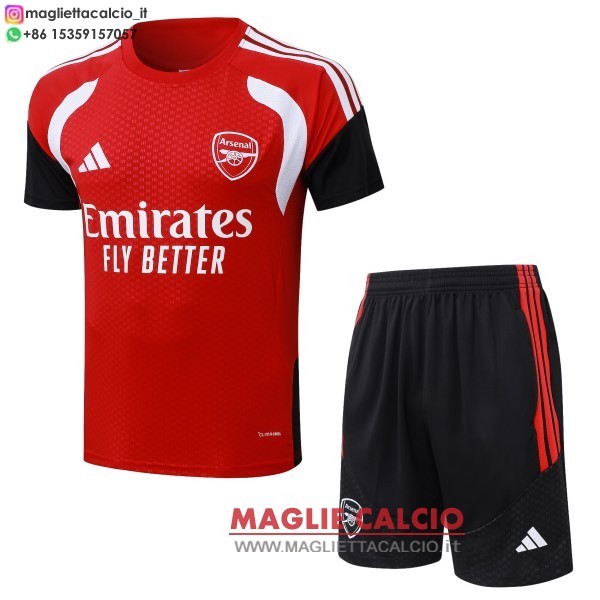 nuova formazione divisione maglietta set completo arsenal 2026-2027 rosso bianco nero