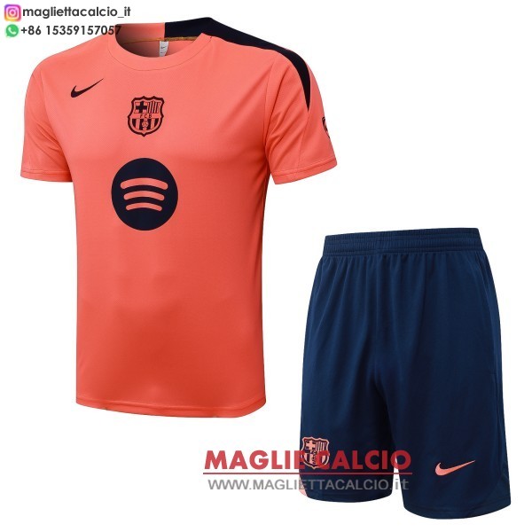 nuova formazione divisione maglietta set completo barcelona 2025-2026 arancione blu