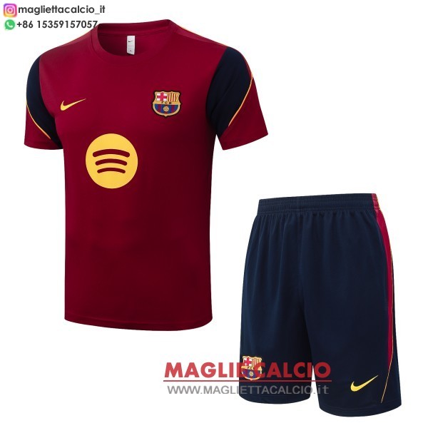 nuova formazione divisione maglietta set completo barcelona 2026-2027 borgogna giallo
