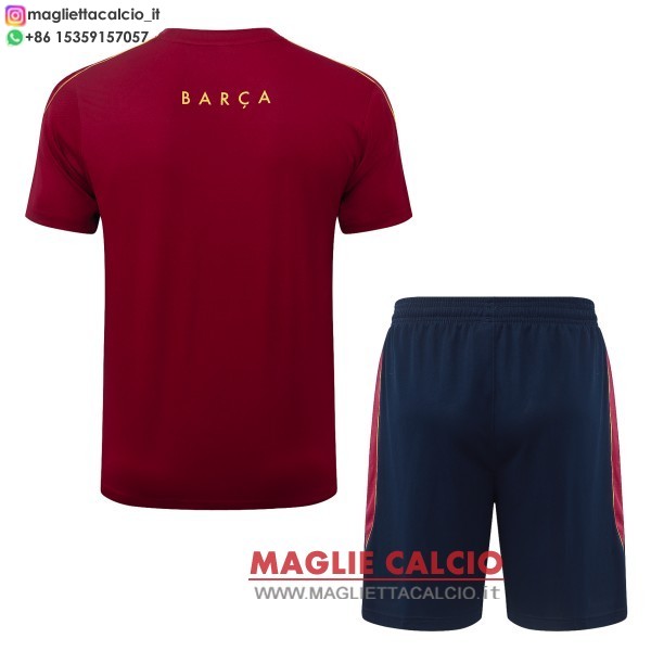 nuova formazione divisione maglietta set completo barcelona 2026-2027 borgogna giallo