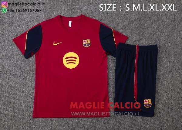 nuova formazione divisione maglietta set completo barcelona 2026-2027 borgogna giallo