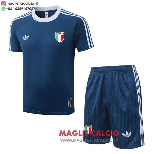 nuova formazione divisione maglietta set completo italia 2026 blu navy