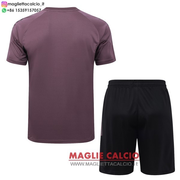 nuova formazione divisione maglietta set completo real madrid 2025-2026 purpureo bianco nero