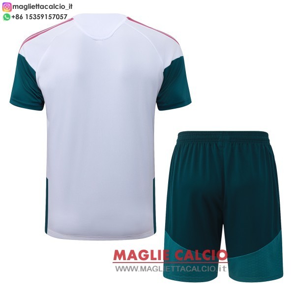 nuova formazione divisione maglietta set completo real madrid 2026-2027 bianco rosa verde
