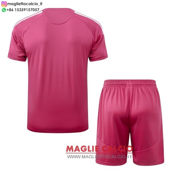 nuova formazione divisione maglietta set completo real madrid 2026-2027 rosa bianco