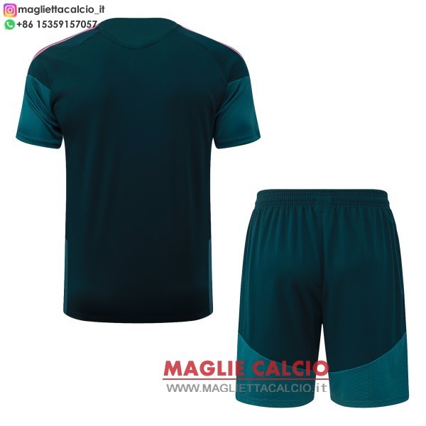 nuova formazione divisione maglietta set completo real madrid 2026-2027 verde bianco i rosa