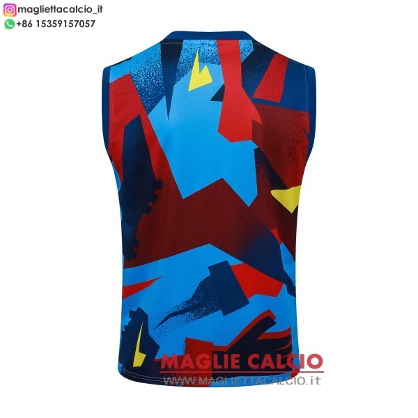nuova formazione senza maniche divisione maglietta barcelona 2025-2026 blu rosso giallo