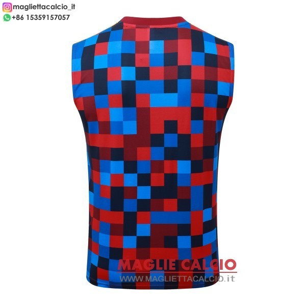 nuova formazione senza maniche divisione maglietta barcelona 2026-2027 blu rosso giallo